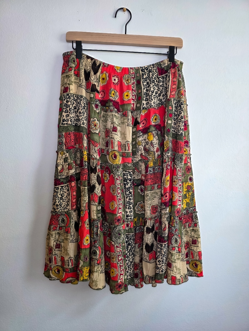 Vintage Sag Harbor Boho Hippie Patchwork Skirt